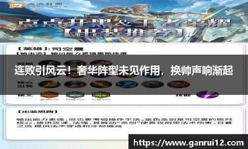 连败引风云！奢华阵型未见作用，换帅声响渐起